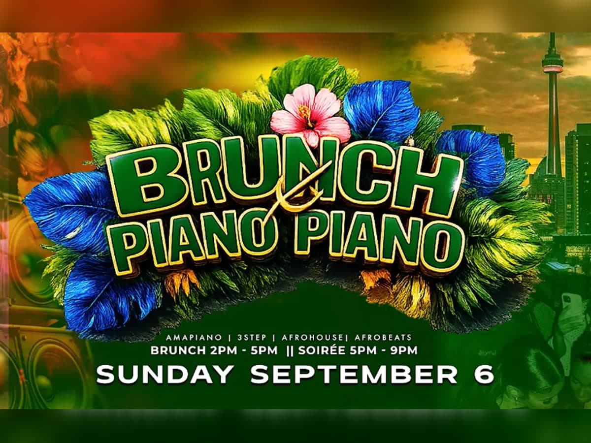 BrunchxAfroPiano event flyer for Sunday, September 6 in Toronto